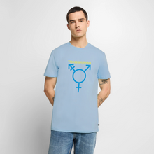 Laden Sie das Bild in den Galerie-Viewer, TRANS HUMAN T-SHIRT - Hellblau