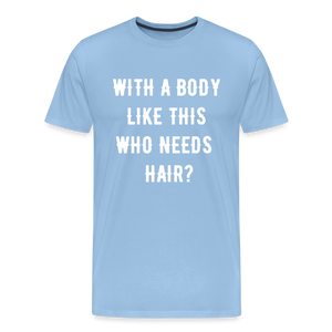 T-SHIRT "BODY & HAIR" - Sky