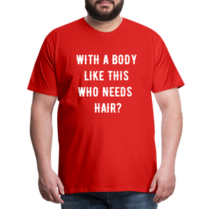 T-SHIRT "BODY & HAIR" - Rot