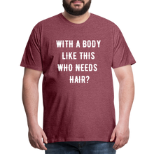 Load image into Gallery viewer, T-SHIRT &quot;BODY &amp; HAIR&quot; - Bordeauxrot meliert