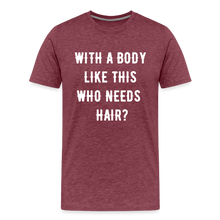 Load image into Gallery viewer, T-SHIRT &quot;BODY &amp; HAIR&quot; - Bordeauxrot meliert