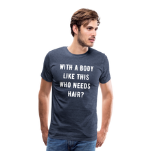 Load image into Gallery viewer, T-SHIRT &quot;BODY &amp; HAIR&quot; - Blau meliert