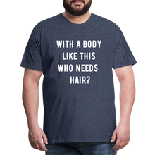 Load image into Gallery viewer, T-SHIRT &quot;BODY &amp; HAIR&quot; - Blau meliert