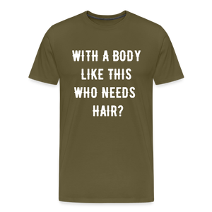 T-SHIRT "BODY & HAIR" - Khaki