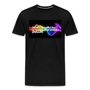 Respect pronouns T-Shirt - Schwarz