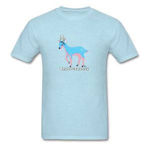 Transgendeer Design Pride Lgbt Gay Lesbian T Shirts Elk Deer Graphic Men Tshirts High Quality Clothing Shirt Cotton Loose