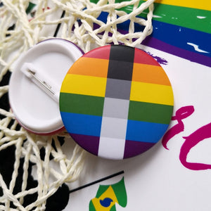 LGBT pins Transgender Pride Rainbow Gay Intersex Asexual Pride lapel pins Love is Bisexual Pansexual pins panromantic tin badge