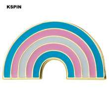 Load image into Gallery viewer, Rainbow Pride Badge Transgender Aromantic Fruid Pride Rainbow Sun Set Nonbinary Asexual Pansexual Pride Badge Lapel Pin Brooch