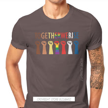 Load image into Gallery viewer, Together We Rise Unity Style TShirt LGBT Pride Month Lesbian Gay Bisexual Transgender Gift Basic T-Shirt Short Sleeve