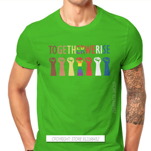 Together We Rise Unity Style TShirt LGBT Pride Month Lesbian Gay Bisexual Transgender Gift Basic T-Shirt Short Sleeve