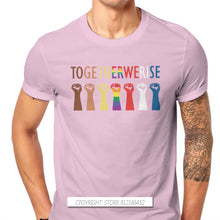 Load image into Gallery viewer, Together We Rise Unity Style TShirt LGBT Pride Month Lesbian Gay Bisexual Transgender Gift Basic T-Shirt Short Sleeve