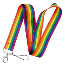 Load image into Gallery viewer, Gay Pride Pin Intersex Pride Asexual Pride Bisexual Pansexual Genderqueer Transgender Lanyard Keychain Neck Straps Accessories
