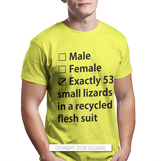 No Gender Lizards TShirt LGBT Pride Month Lesbian Gay Bisexual Transgender New Design Graphic T Shirt Short Sleeve