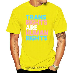 New Transgender LGBTQ Pride-Men's T-Shirt-Black Human Rights Shirt Trans Right are