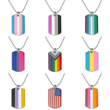 Load image into Gallery viewer, Transgender Rainbow Pansexual pride Genderqueer pride Asexual Pendant Necklace Rainbow Heart Necklace For Women Jewelry