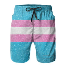 Load image into Gallery viewer, Transgender Pride Flag Shorts Breathable Swim Hawaii Pants