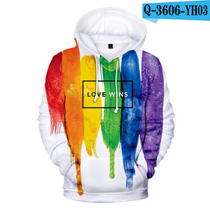 LGBT Rainbow 3D Hoodie Sweatshirt Men/women