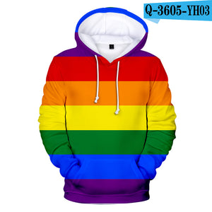 LGBT Rainbow 3D Hoodie Sweatshirt Men/women